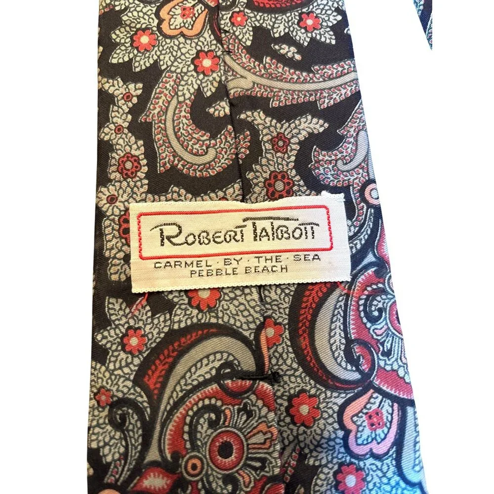 Vintage Robert Talbott Necktie Italian Heavy Madder Silk Hand Sewn 57